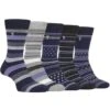 Farah Men's Socks Patterned Bamboo 5 Pack Navy/Purple -Casa Moda Store farah mens socks patterned bamboo 5 pack navy purple northern ireland belfast lisburn 894