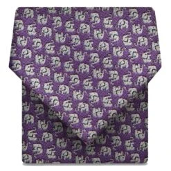 Folkspeare Iris With Ditsy Silver Elephants Slim Tie