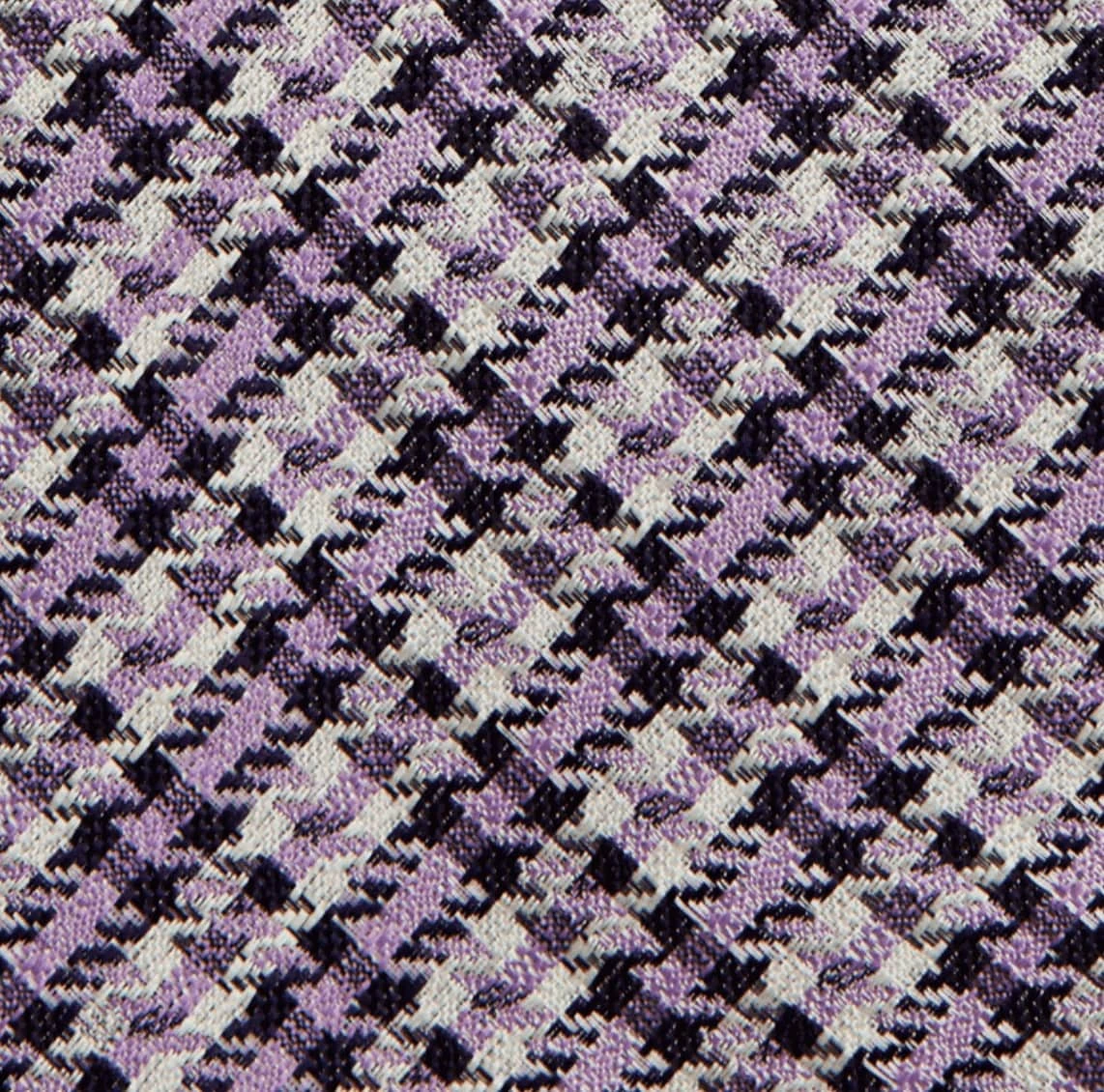 Folkspeare Purple And Silver Textured Check Classic Tie 5 Folkspeare Purple And Silver Textured Check Classic Tie - Image 3