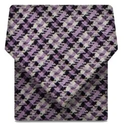 Folkspeare Purple And Silver Textured Check Classic Tie