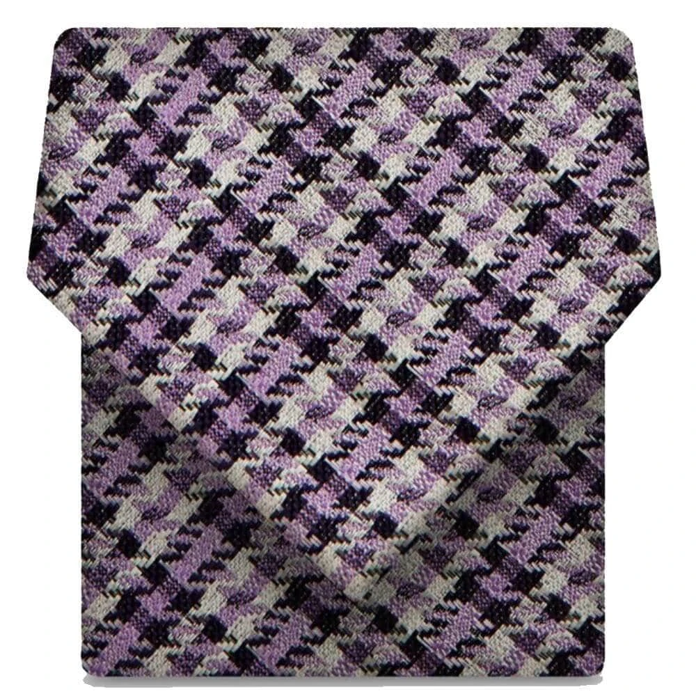 Folkspeare Purple And Silver Textured Check Classic Tie 3 Folkspeare Purple And Silver Textured Check Classic Tie