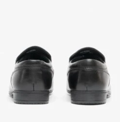 Front Mens Belmont Black Leather Slip On Dress Shoes -Casa Moda Store front mens belmont black leather slip on dress shoes northern ireland belfast lisburn 538