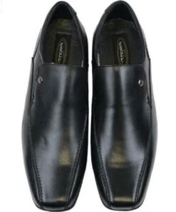 Front Mens Belmont Black Leather Slip On Dress Shoes -Casa Moda Store front mens belmont black leather slip on dress shoes northern ireland belfast lisburn 556