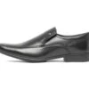 Front Mens Belmont Black Leather Slip On Dress Shoes -Casa Moda Store front mens belmont black leather slip on dress shoes northern ireland belfast lisburn 632