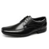 Front Men's Snowden Black Leather Formal Dress Shoes