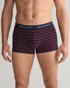 GANT 3 Pack Boxer Trunks Evening Blue/Burgundy -Casa Moda Store gant 3 pack boxer trunks evening blue burgundy northern ireland belfast lisburn 190