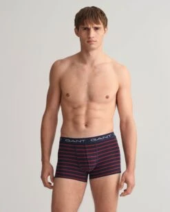 GANT 3 Pack Boxer Trunks Evening Blue/Burgundy -Casa Moda Store gant 3 pack boxer trunks evening blue burgundy northern ireland belfast lisburn 930