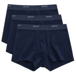GANT 3 Pack Core Boxer Trunks Marine Blue