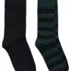 GANT Mens 2-Pack Barstripe & Solid Socks Deep Forest -Casa Moda Store gant mens 2 pack barstripe solid socks deep forest northern ireland belfast lisburn 460