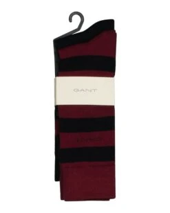 GANT Mens 2-Pack Barstripe & Solid Socks Rich Wine -Casa Moda Store gant mens 2 pack barstripe solid socks rich wine northern ireland belfast lisburn 435