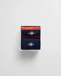 GANT Mens 2-Pack Shield Rugger Stripe Socks Gift Box Iron Red -Casa Moda Store gant mens 2 pack shield rugger stripe socks gift box iron red northern ireland belfast 133
