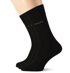 GANT Men's 3 Pack Cotton Socks Black -Casa Moda Store gant mens 3 pack cotton socks black northern ireland belfast lisburn 878