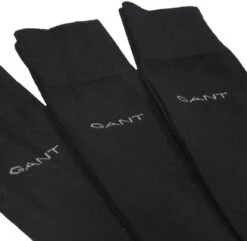 GANT Men's 3 Pack Cotton Socks Black -Casa Moda Store gant mens 3 pack cotton socks black northern ireland belfast lisburn 913