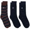 GANT Mens 3-Pack Shield Tie Stripe Socks Gift Box Evening Blue -Casa Moda Store gant mens 3 pack shield tie stripe socks gift box evening blue northern ireland belfast 790