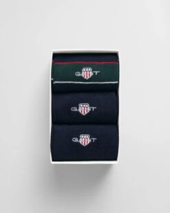 GANT Mens 3-Pack Shield Tie Stripe Socks Gift Box Tartan Green -Casa Moda Store gant mens 3 pack shield tie stripe socks gift box tartan green northern ireland belfast 785