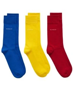 GANT Mens 3 Pack Soft Cotton Socks Lapis Blue