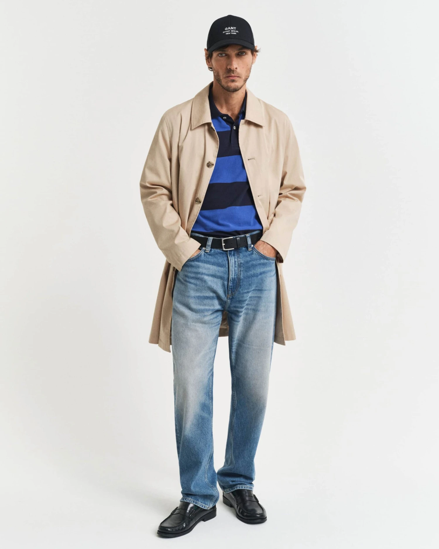 GANT Mens Block Stripe Polo Rich Blue 7 GANT Mens Block Stripe Polo Rich Blue - Image 5