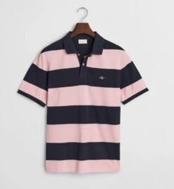 GANT Mens Block Stripe Polo Shirt California Pink -Casa Moda Store gant mens block stripe polo shirt california pink northern ireland belfast lisburn 859