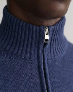GANT Men's Casual Cotton Half Zip Sweater Dark Jeans Blue Melange -Casa Moda Store gant mens casual cotton half zip sweater dark jeans blue melange northern ireland 168