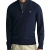 GANT Mens Casual Cotton Half Zip Sweater Evening Blue -Casa Moda Store gant mens casual cotton half zip sweater evening blue northern ireland belfast lisburn 584