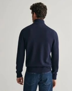 GANT Mens Casual Cotton Half Zip Sweater Evening Blue -Casa Moda Store gant mens casual cotton half zip sweater evening blue northern ireland belfast lisburn 918