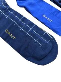 GANT Mens Check Socks 3 Pack Gift Box Evening Blue -Casa Moda Store gant mens check socks 3 pack gift box evening blue northern ireland belfast lisburn 305