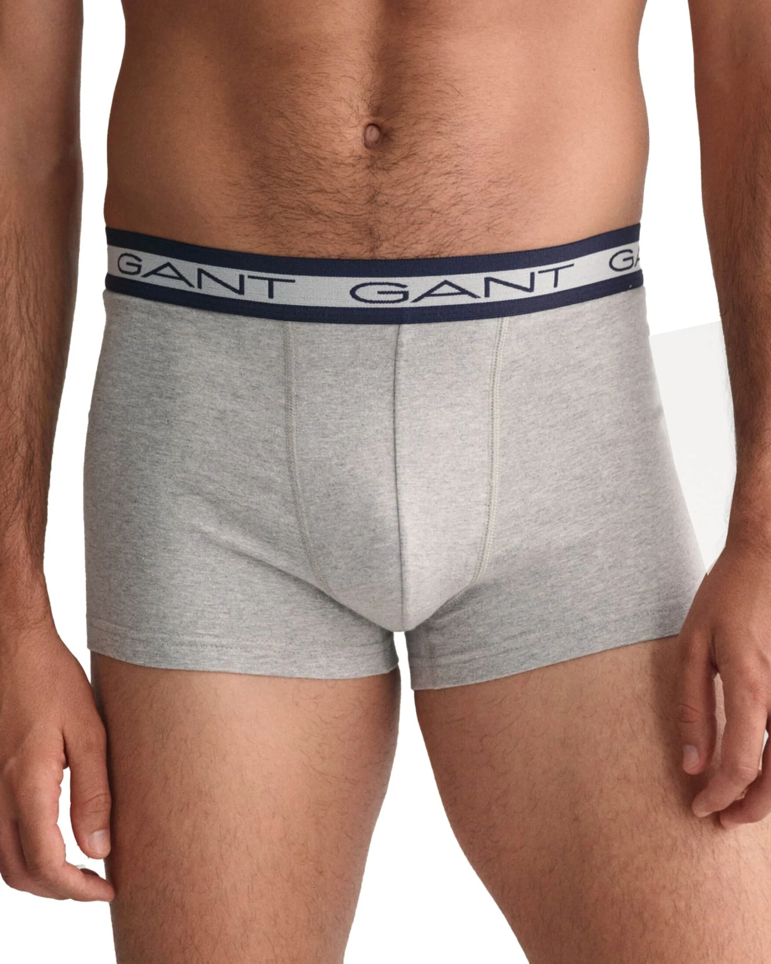 GANT Mens Core Boxer Trunks Light Grey Melange 4 GANT Mens Core Boxer Trunks Light Grey Melange - Image 2