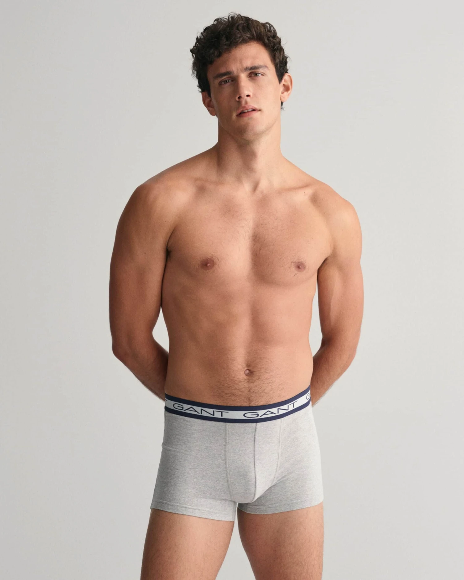 GANT Mens Core Boxer Trunks Light Grey Melange 6 GANT Mens Core Boxer Trunks Light Grey Melange - Image 4