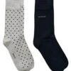GANT Mens Dot & Solid Socks 2 Pack Light Grey Melange -Casa Moda Store gant mens dot solid socks 2 pack light grey melange northern ireland belfast lisburn 599