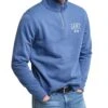 GANT Mens Graphic Half Zip Sweatshirt Salty Sea Blue