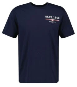 GANT Mens Graphic T-Shirt Evening Blue