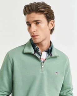 GANT Mens Half Zip Shield Sweatshirt Kalamata Green -Casa Moda Store gant mens half zip shield sweatshirt kalamata green northern ireland belfast lisburn 424