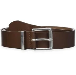 GANT Men's Logo Leather Belt Weathered Brown