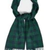 GANT Mens Merino Wool Check Woven Scarf Forest Green