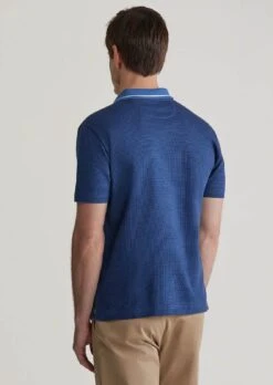 GANT Mens Micro Houndstooth Polo Shirt Vintage Blue -Casa Moda Store gant mens micro houndstooth polo shirt vintage blue northern ireland belfast lisburn 226