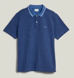 GANT Mens Micro Houndstooth Polo Shirt Vintage Blue -Casa Moda Store gant mens micro houndstooth polo shirt vintage blue northern ireland belfast lisburn 930