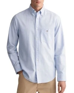 GANT Mens Oxford Shirt Regular Light Blue