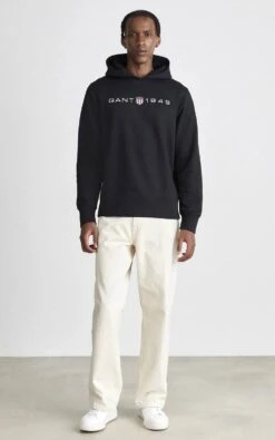 GANT Mens Printed Graphic Hoodie Black -Casa Moda Store gant mens printed graphic hoodie black northern ireland belfast lisburn 438