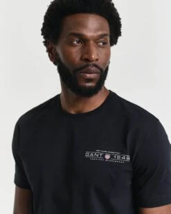 GANT Mens Printed Graphic T-Shirt Black -Casa Moda Store gant mens printed graphic t shirt black northern ireland belfast lisburn 902