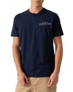 GANT Mens Printed Graphic T-Shirt Evening Blue
