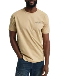 GANT Mens Printed Graphic T-Shirt Oak Beige