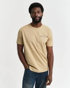 GANT Mens Printed Graphic T-Shirt Oak Beige -Casa Moda Store gant mens printed graphic t shirt oak beige northern ireland belfast lisburn 352