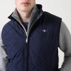 GANT Mens Quilted Windcheater Vest Gilet Evening Blue -Casa Moda Store gant mens quilted windcheater vest gilet evening blue northern ireland belfast lisburn 260