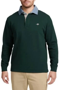 GANT Mens Regular Chambray Heavy Rugger Tartan Green