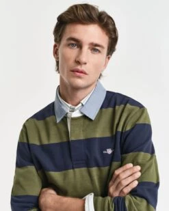GANT Mens Regular Chambray Stripe Heavy Rugger Moss Green -Casa Moda Store gant mens regular chambray stripe heavy rugger moss green northern ireland belfast lisburn 576