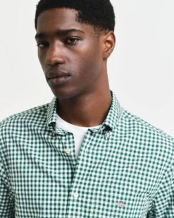 GANT Mens Regular Classic Poplin Gingham Shirt Deep Forest Green -Casa Moda Store gant mens regular classic poplin gingham shirt deep forest green northern ireland belfast 137
