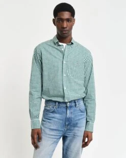GANT Mens Regular Classic Poplin Gingham Shirt Deep Forest Green -Casa Moda Store gant mens regular classic poplin gingham shirt deep forest green northern ireland belfast 457