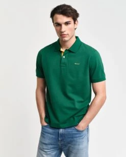 GANT Mens Regular Contrast Pique Polo Deep Forest Green -Casa Moda Store gant mens regular contrast pique polo deep forest green northern ireland belfast lisburn 436