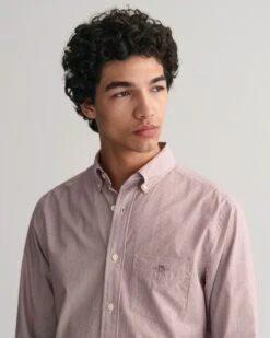 GANT Mens Regular Fit Banker Stripe Poplin Shirt Wine Red -Casa Moda Store gant mens regular fit banker stripe poplin shirt wine red northern ireland belfast lisburn 416