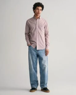 GANT Mens Regular Fit Banker Stripe Poplin Shirt Wine Red -Casa Moda Store gant mens regular fit banker stripe poplin shirt wine red northern ireland belfast lisburn 423